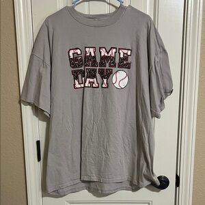 Casual Gray Game Day T-Shirt